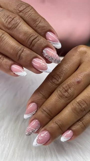 Idea 08: almendra con remolinos blancos